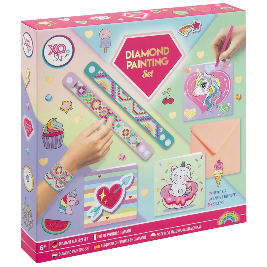DIY creative set, Diamond painting, Bracelets and greeting cards, Grafix