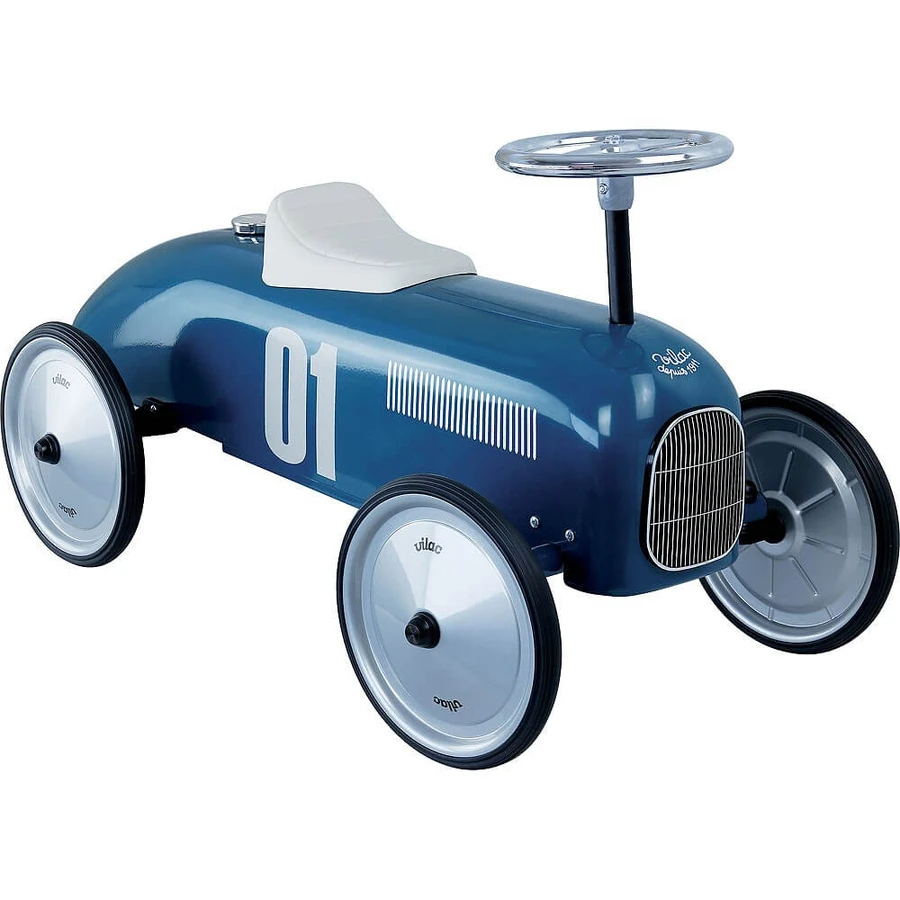 Auto cavalcabile in metallo vintage - Navy - Vilac