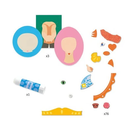 Set creativ colaje Portrete de familie, Djeco