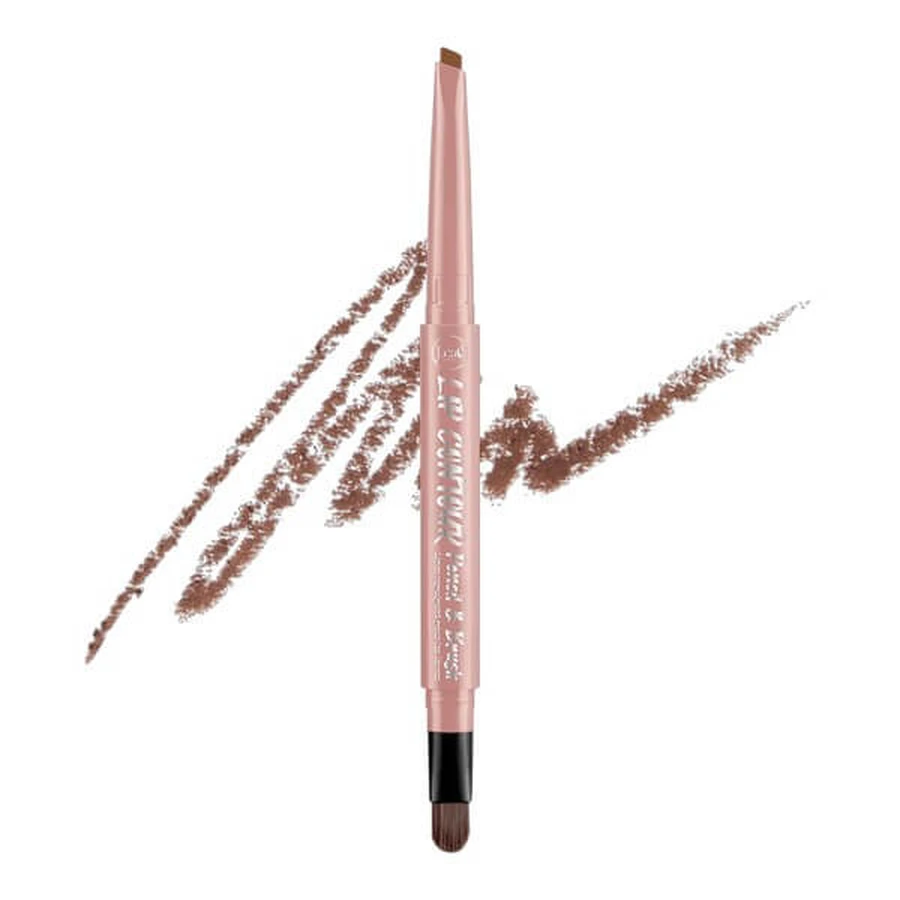 J.Cat Beauty Lip Contour Pencil & ; Brush, crayon à lèvres automatique avec pinceau 207 Toffee, 0.22 g
