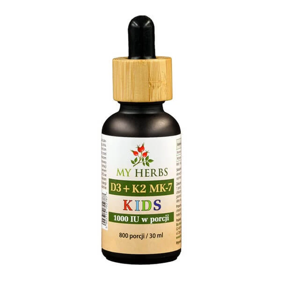My Herbs D3+K2 MK-7 Kids, druppels, 30 ml