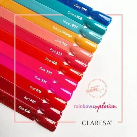 Claresa Rainbow Explosion, hybrid polish, 531 Pink, 5 g
