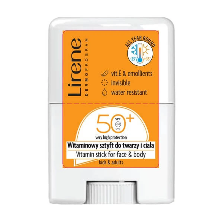 Lirene Dermoprogram Sun, SPF50+ Gesichts- und Körperstift, 15 g