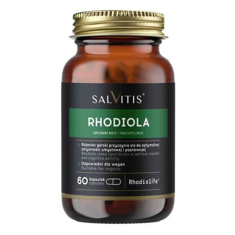 Salvitis Rhodiola, kapsułki twarde, 60 szt.: ceny i cechy