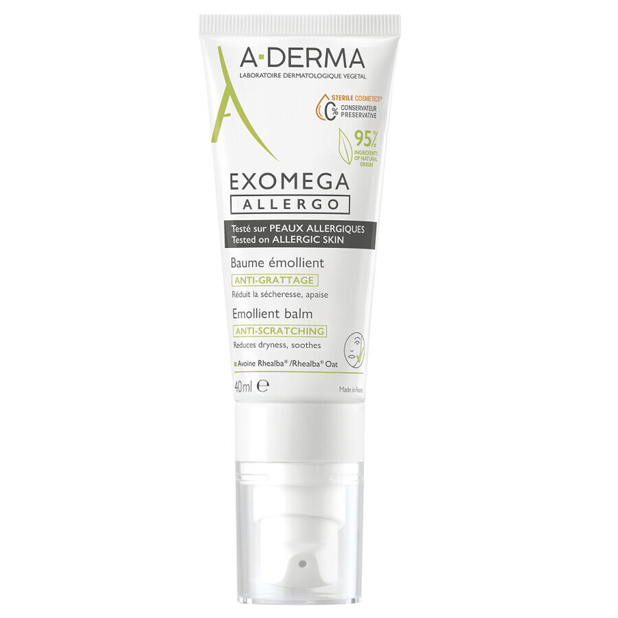 A-Derma Exomega Allergo Steriele Verzachtende Balsem DEFI, 40 ml