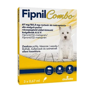 Fipnil Combo 67 mg / 60.3 mg, spotting solution for small dogs, 3 x 0.67 ml