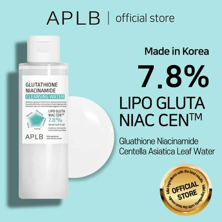 APLB Glutathion Niacinamide Reinigingswater, micellair water met gluathion en niacinamide, 160 ml