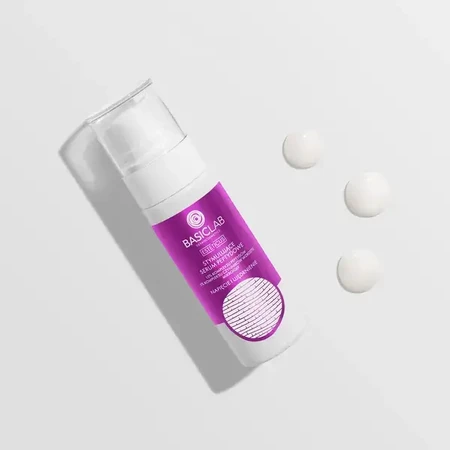 BasicLab Esteticus, ser facial peptidic pentru tensiune nocturnă și fermitate, 15 ml