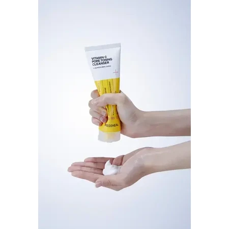 Mediheal Vitamin C Pore Toning Cleanser, verhelderende gel-schuim gezichtsreiniger met vitamine C, 120 ml