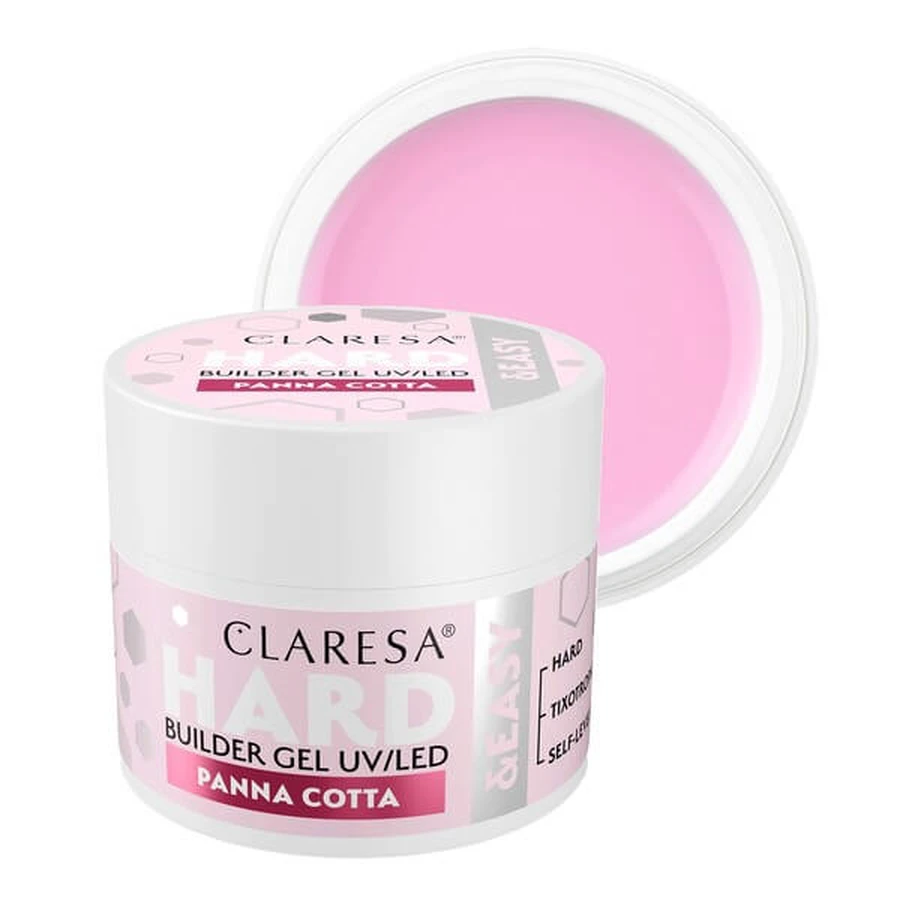 Claresa Hard&amp;Easy Builder Gel, gel pour la construction des ongles, Panna Cotta, 45 g