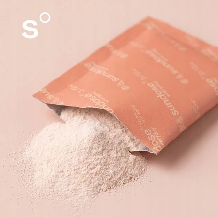 Sundose Everyday For Skin Anti-Aging, sachets de poudre, goût framboise et citron, 15 pièces.