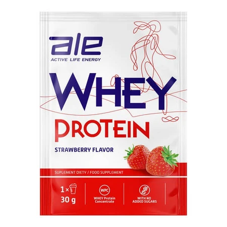 ALE Wei-eiwit Aardbeiensmaak, poeder, 30 g