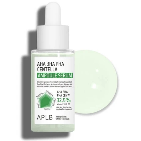 APLB AHA BHA PHA Centella Ampoule, ser facial, 40 ml