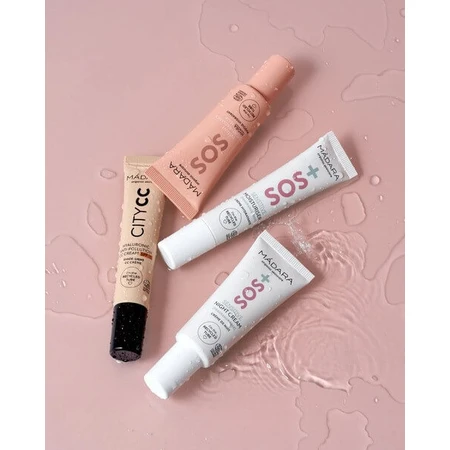 Madara SOS Care 4-stappen huidroutine, set kalmerende cosmetica, tint Medium, 1 st.