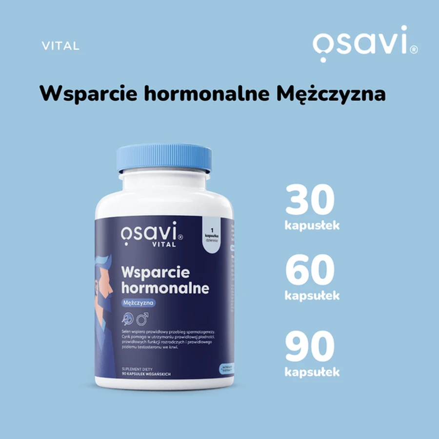 Osavi Male Hormone Support, capsules, 90 pcs.