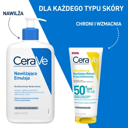 CeraVe, loțiune de protecție solară hidratantă invizibilă SPF50+, 75 ml