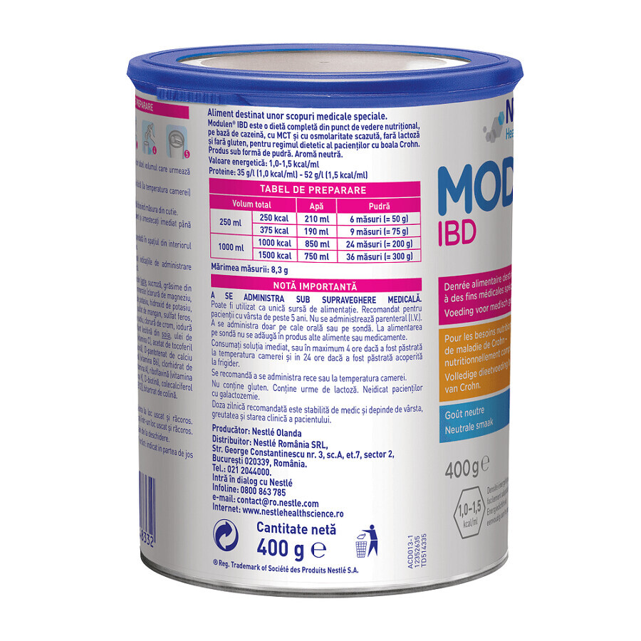 Modulen IBD aliment dietetic, 400 g, Nestle