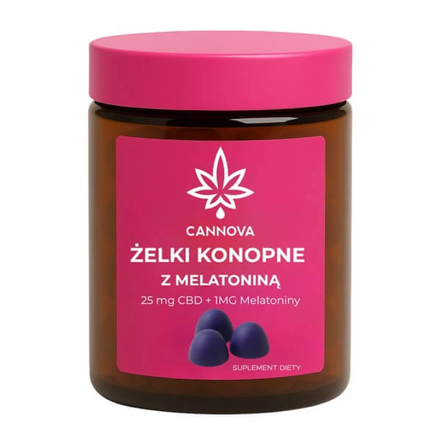 Cannova Hennep Jelly met Melatonine, jelly beans, 60 stuks.