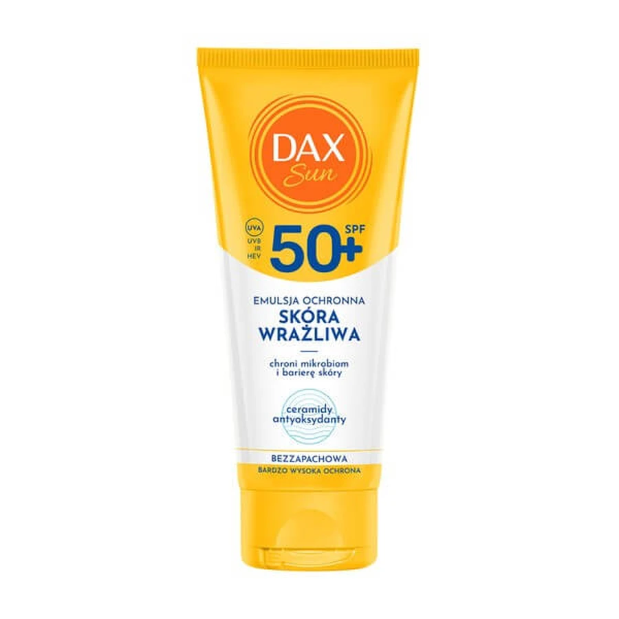 Dax Sun, emulsión protectora para pieles sensibles, FPS 50+, 100 ml