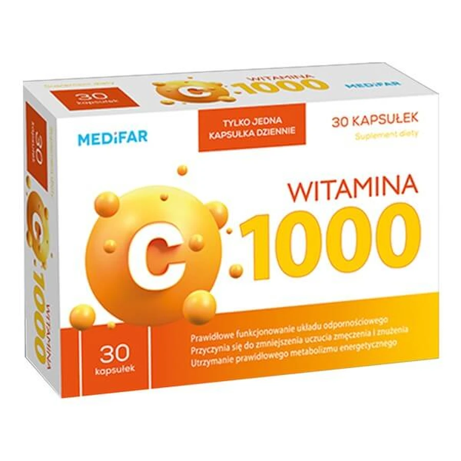 Medifar Vitamine C 1000, harde capsules, 30 st.