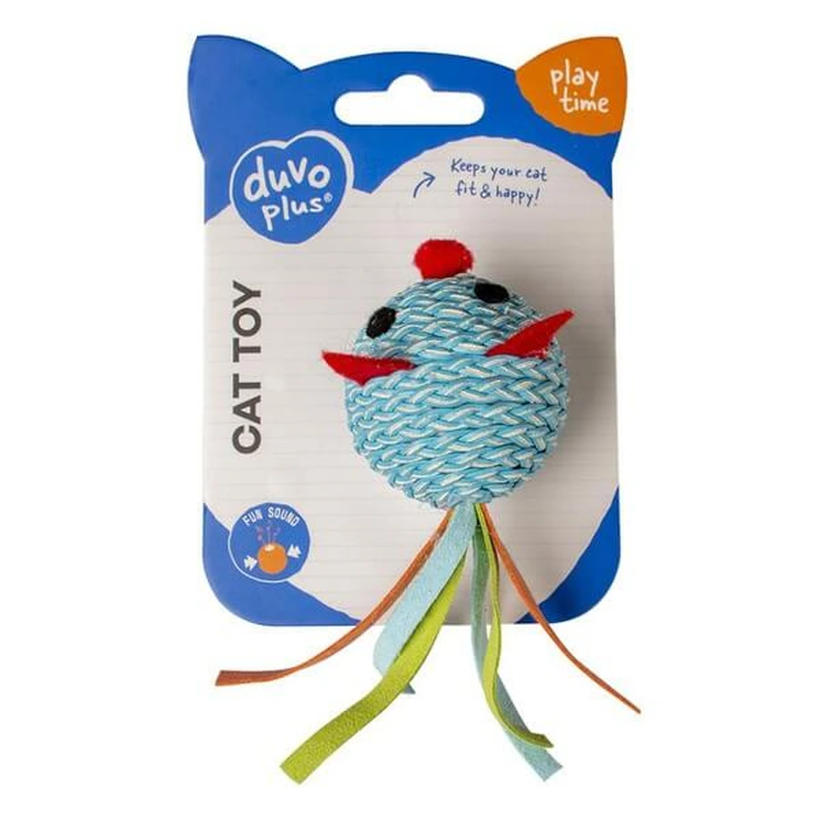 Duvoplus Jolly Blue Ball Mouse, juguete para gatos, azul, 1 ud.