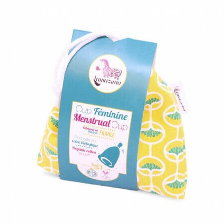 Cupa menstruala - marime 1 - set cupa si saculet din bumbac organic, 1 bucata, Lamazuna