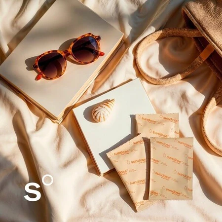 Sundose Everyday For Skin Anti-Aging, Pulverbeutel, Orangengeschmack, 15 Stück.