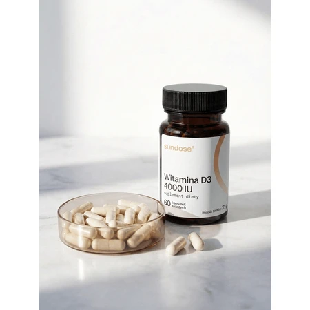 Sundose Vitamin D3 4000 IU, Hartkapseln, 120 Stück.