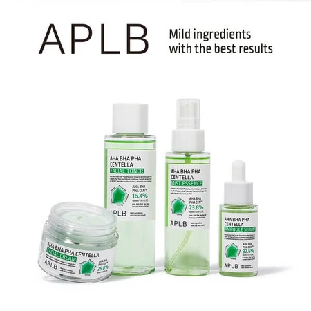 APLB AHA BHA PHA Centella Facial Toner, toner de curățare facială cu acizi și Centella, 160 ml