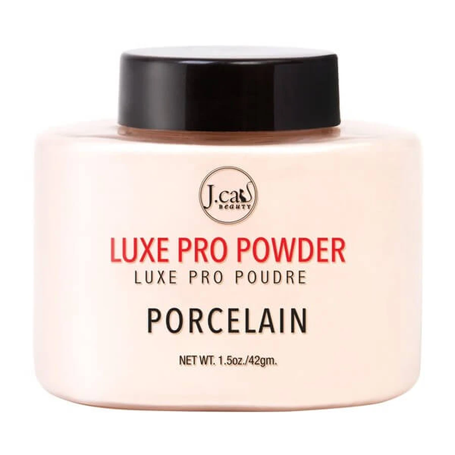 J.Cat Beauty Luxe Pro Powder, cipria montante sciolta, 103 Porcelain, 42 g