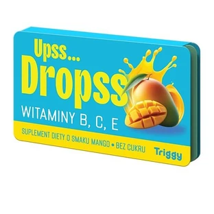 Triggy Upss. Dropss Vitamine B, C, E, pastiglie, gusto mango, 15 pz.