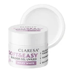 Claresa Soft&amp;Easy Builder Gel, gel constructor de uñas, Blanco Lechoso, 45 g