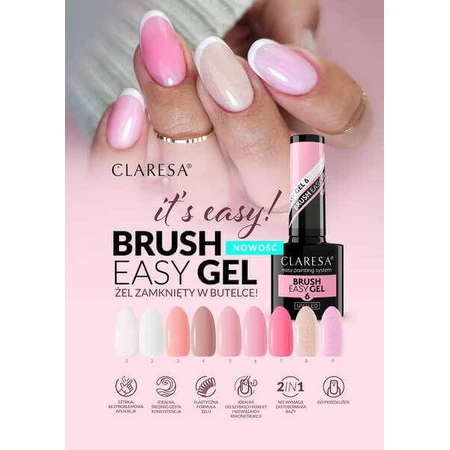 Claresa Brush Easy Gel 5, gel de unghii, 5 g