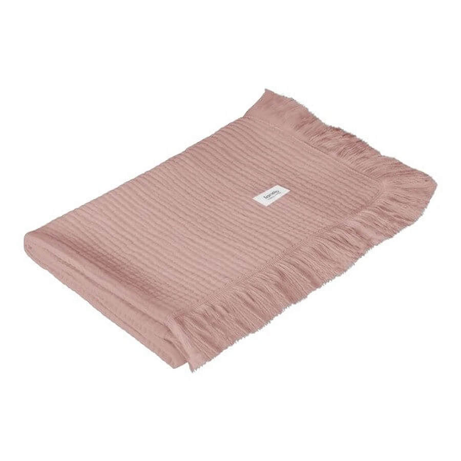 Lionelo Mousseline Deken, mousseline deken voor baby's, Dusty Pink, 1 stuk.