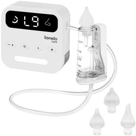 Lionelo BabyAir Flow, aspiratore nasale elettrico con luce, 1 pz.