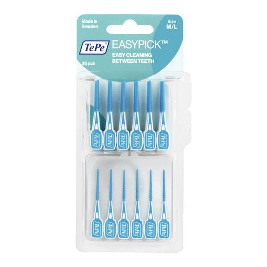 TePe EasyPick, cure-dents en silicone m/l, 36 pcs.