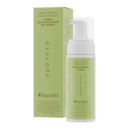 Nacomi Rich&amp;Comfy Regeneration, spumă de curățare facială cu avocado, 150 ml