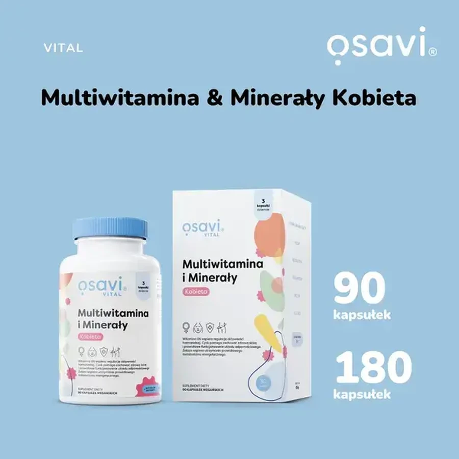 Osavi Multivitamine și Minerale Femei, capsule tari, 180 buc.