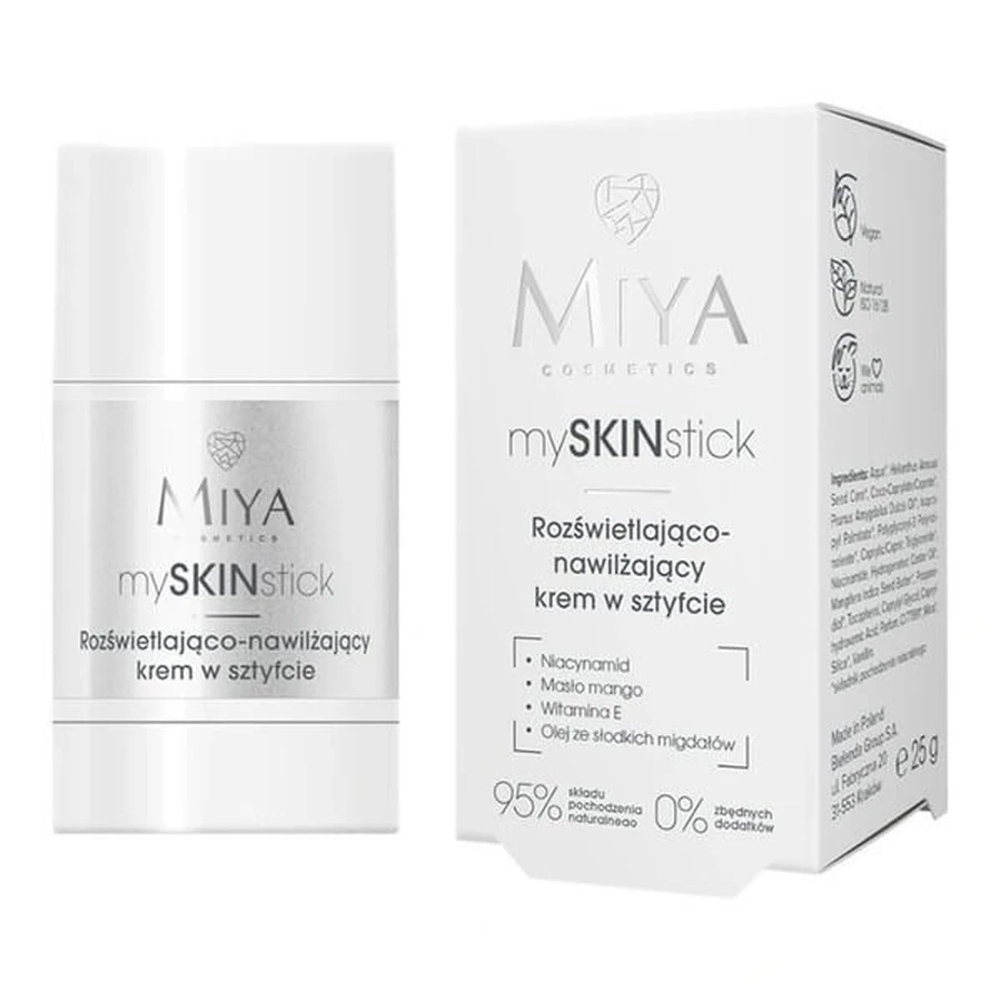 Miya Cosmetics mySKINstick, crema en barra iluminadora e hidratante, 25 g