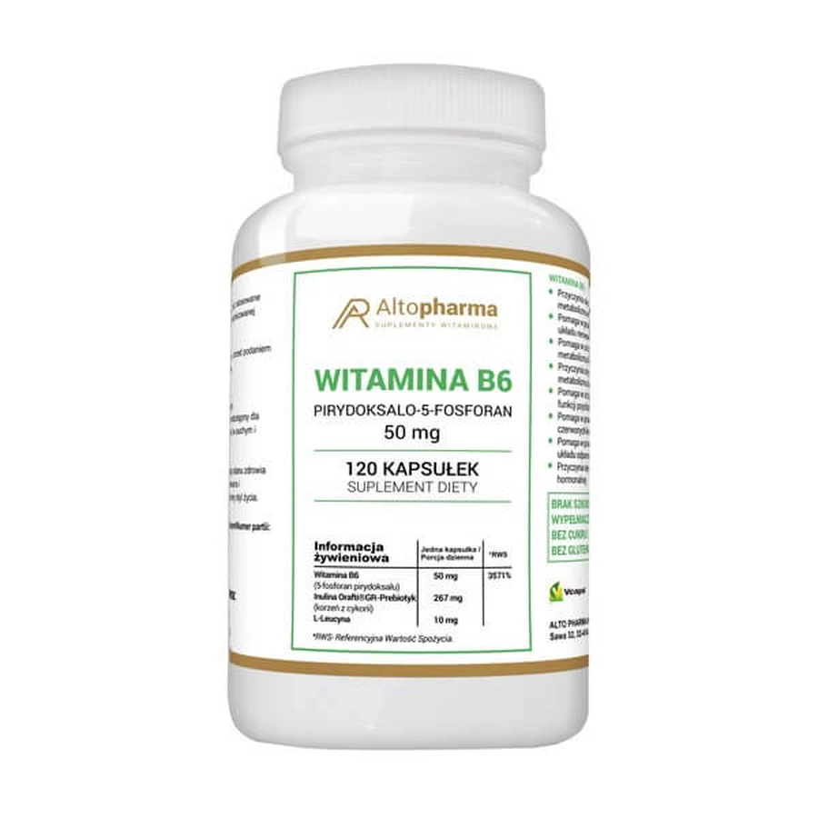 Alto Pharma Vitamin B6 50 mg, Kapseln, 120 Stück.