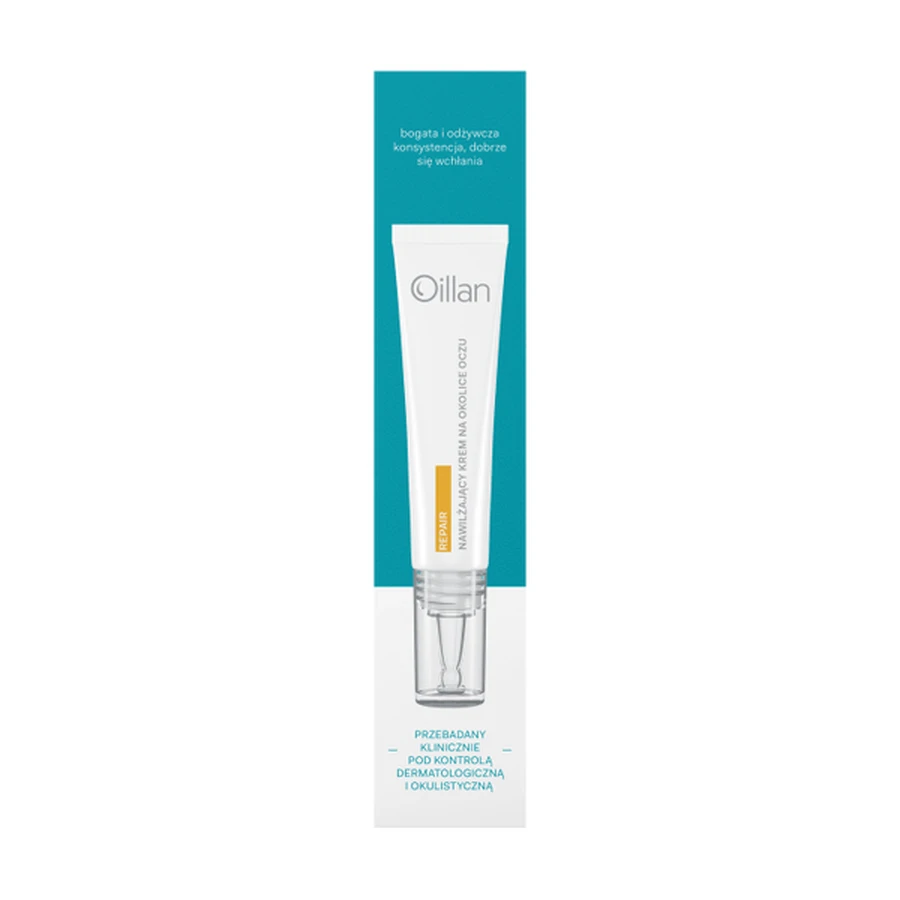 Oillan Repair, kojąco-nawilżający krem pod oczy i na powieki do skóry wrażliwej i suchej, 15 ml: ceny i cechy