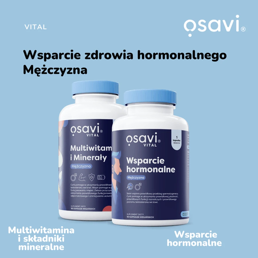 Osavi Apoyo Hormonal Masculino, cápsulas, 60 uds.