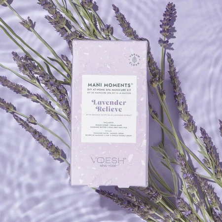 Voesh, Mani Moments, set de manucure, Lavender Relieve, 3 pcs.