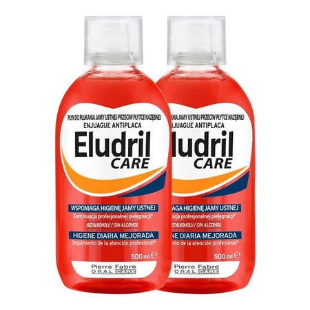 Set van 2 x 500 ml, Eludril Care, vloeistof voor dagelijkse mondhygiëne