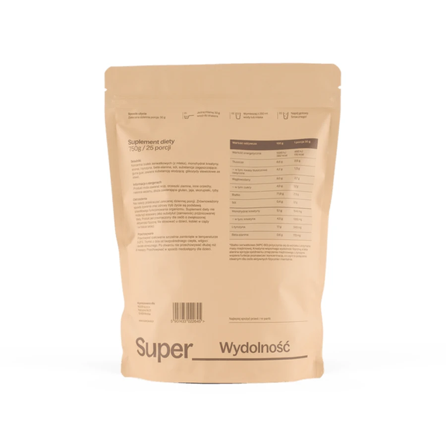 SuperPause Eiwit WPC-80 Super Performance, poeder, pindakaas, 750 g