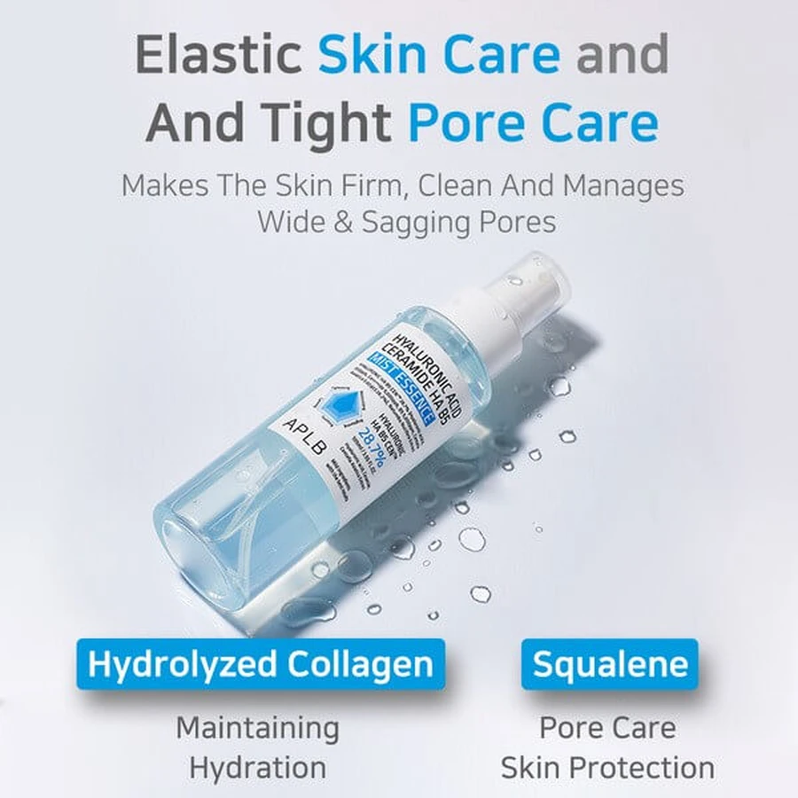 APLB Hyaluronic Acid Ceramide HA B5 Mist Essence, Gesichtsnebel-Essenz mit Hyaluronsäure und Ceramiden, 105 ml.