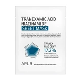 APLB Tranexamic Acid Niacinamide Sheet Mask, aufhellende Sheet Mask mit Tranexamsäure und Niacinamid, 25 ml