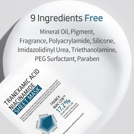 APLB Tranexamic Acid Niacinamide Sheet Mask, aufhellende Sheet Mask mit Tranexamsäure und Niacinamid, 25 ml