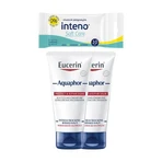2er-Set Eucerin Aquaphor, Regenerations-Salbe für trockene, rissige und gereizte Haut + INTENO Soft Care, Pflegetücher, 10 Stück.