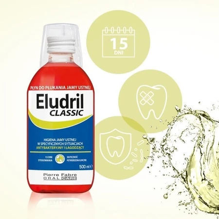 Lote de 2 x 500 ml, Eludril Classic, enjuague bucal